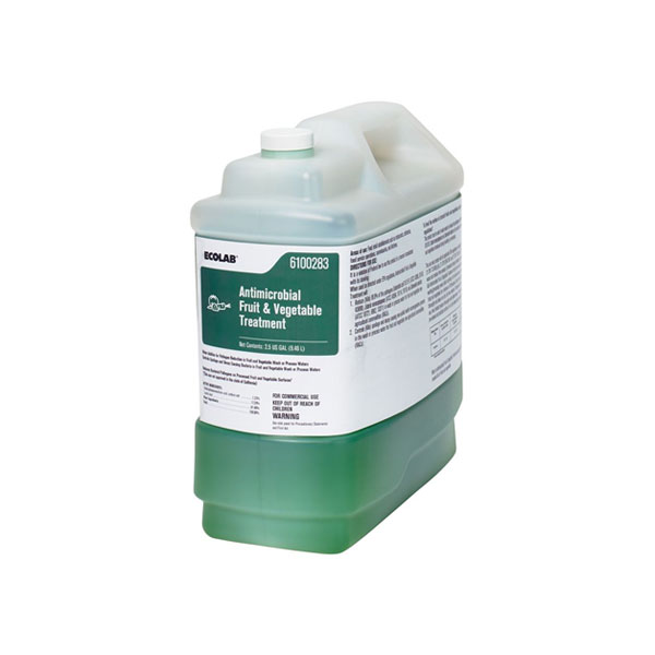Ecolab 6100283 Antimicrobial Fruit Vegetable Treatment -2.5 Gal